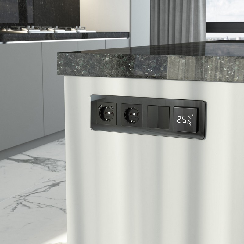 Рамки Werkel Elite Рамка Werkel из стекла на 4 поста Elite черный W0042448