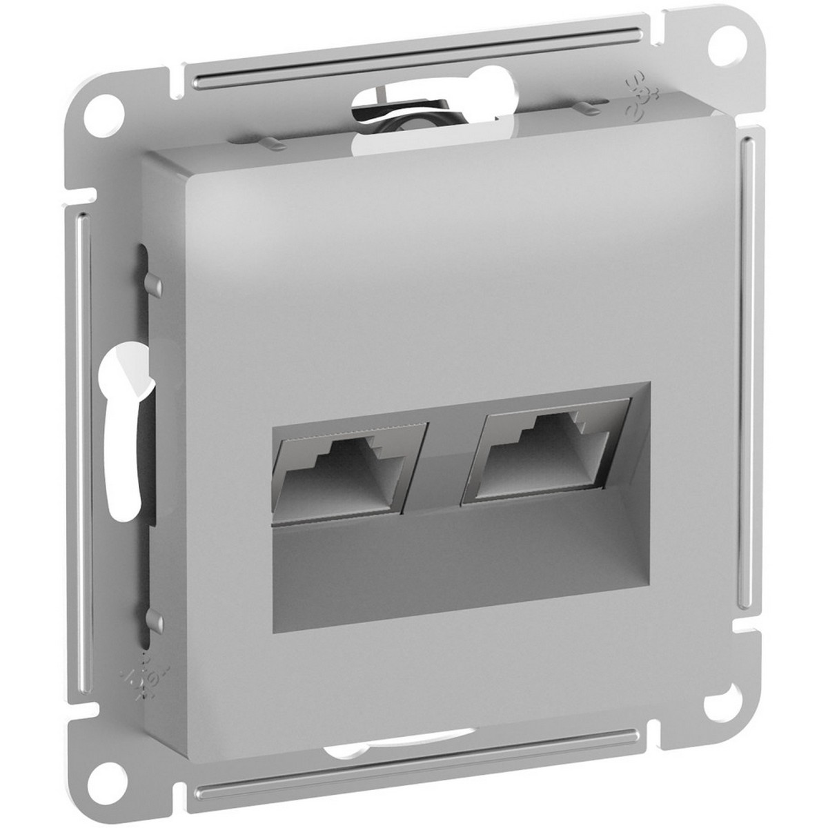 AtlasDesign Алюминий Розетка компьютерная Systeme Electric AtlasDesign АлюминийРозетка RJ45+RJ45 кат.6А механизм ATN00038