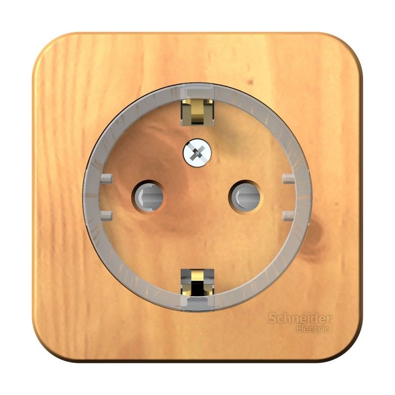 Blanca ясень розетки и выключатели Розетка SE Blanca с/з Ясень наружный со шторками (тонкая) BLNRA111115