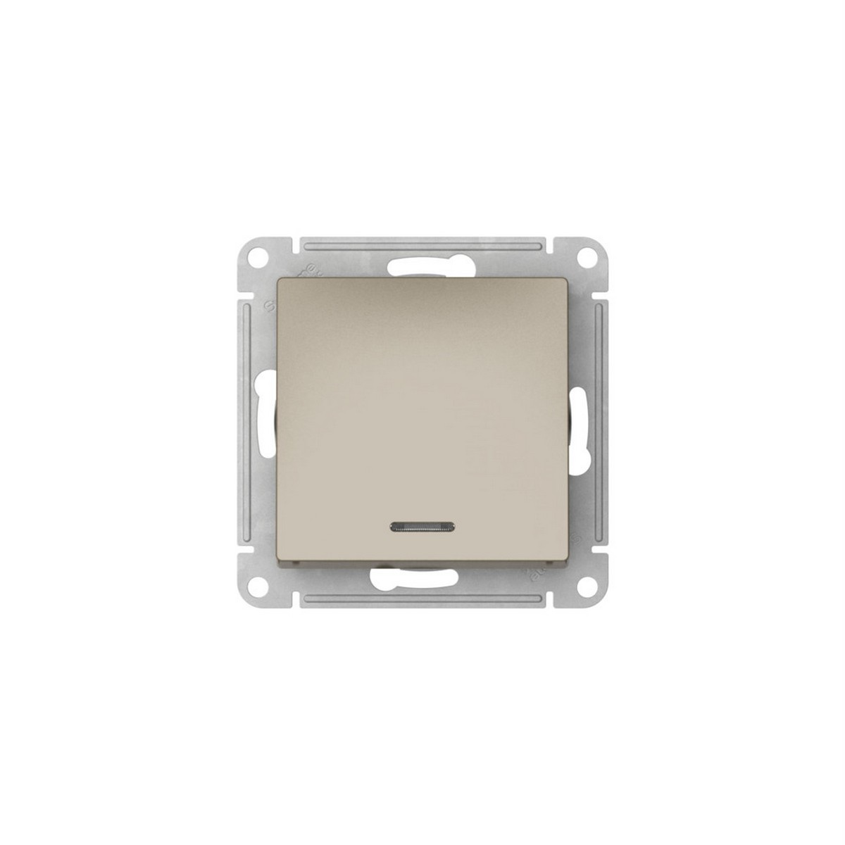 AtlasDesign Шампань Переключатель SE AtlasDesign Шампань 1-кл с подсветкой быстрозажим. клем. ATN000563S