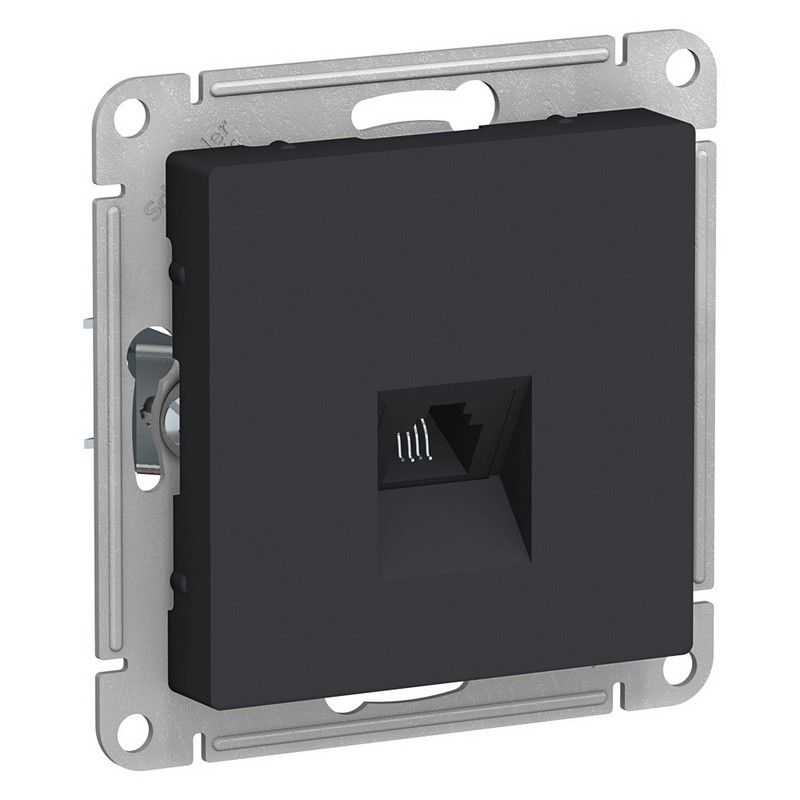 AtlasDesign Карбон Розетка телефонная Systeme Electric AtlasDesign Карбон RJ11, ATN001081
