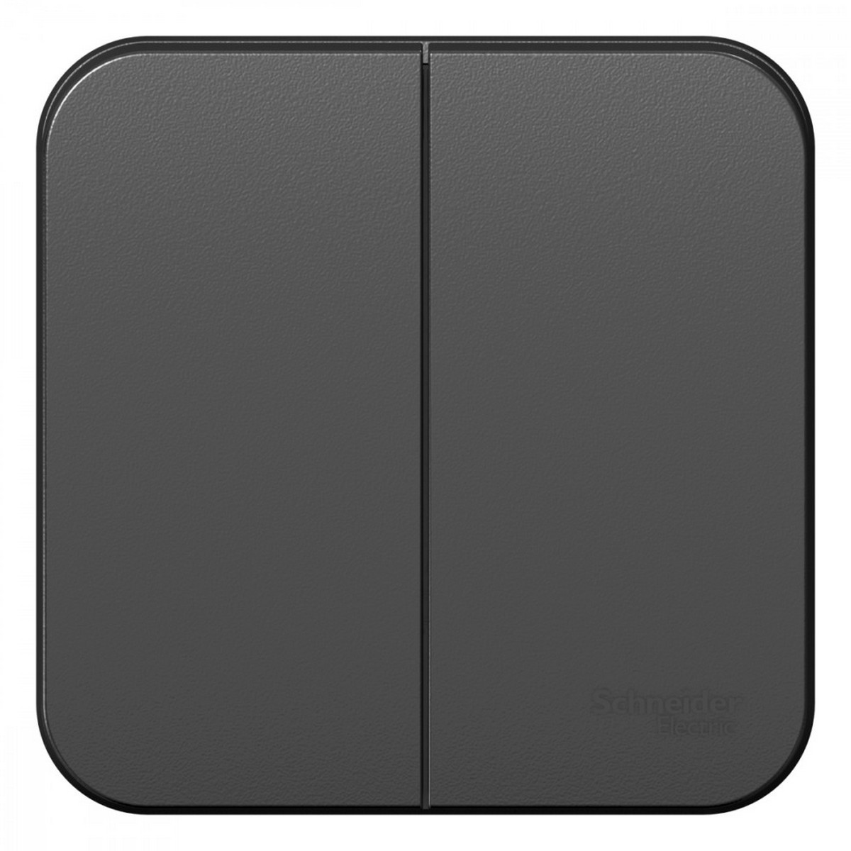 Blanca антрацит розетки и выключатели Выключатель SE Blanca 2-клавишный Антрацит наружный BLNVA105006