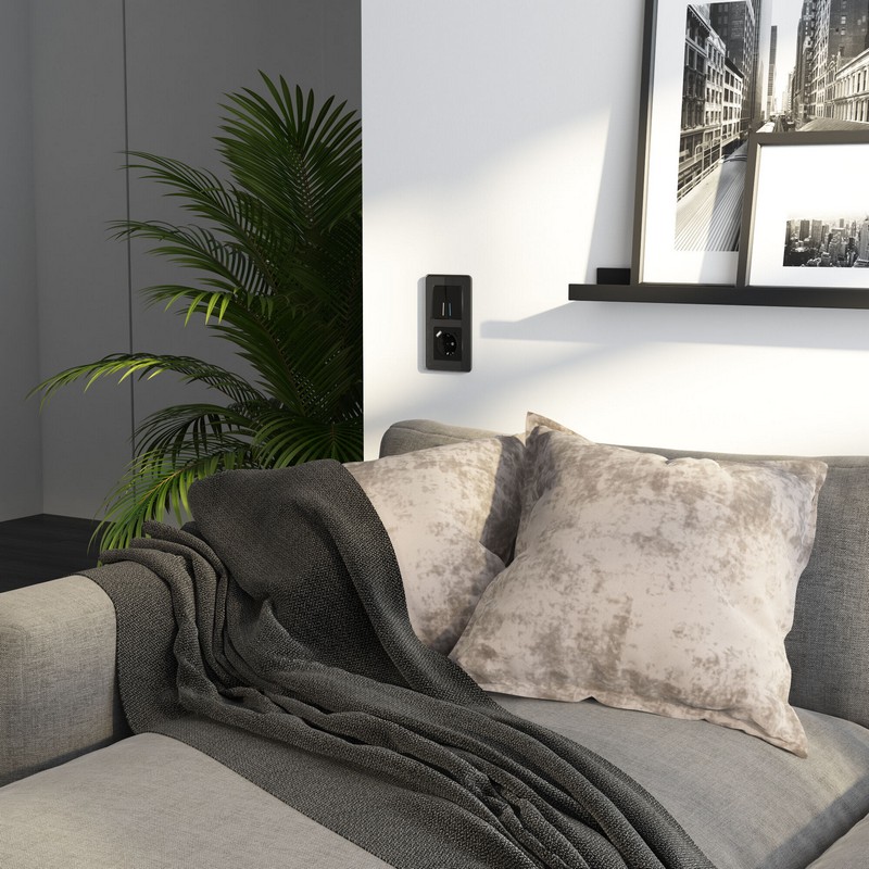 Рамки Werkel Elite Рамка Werkel из стекла на 2 поста Elite черный W0022448