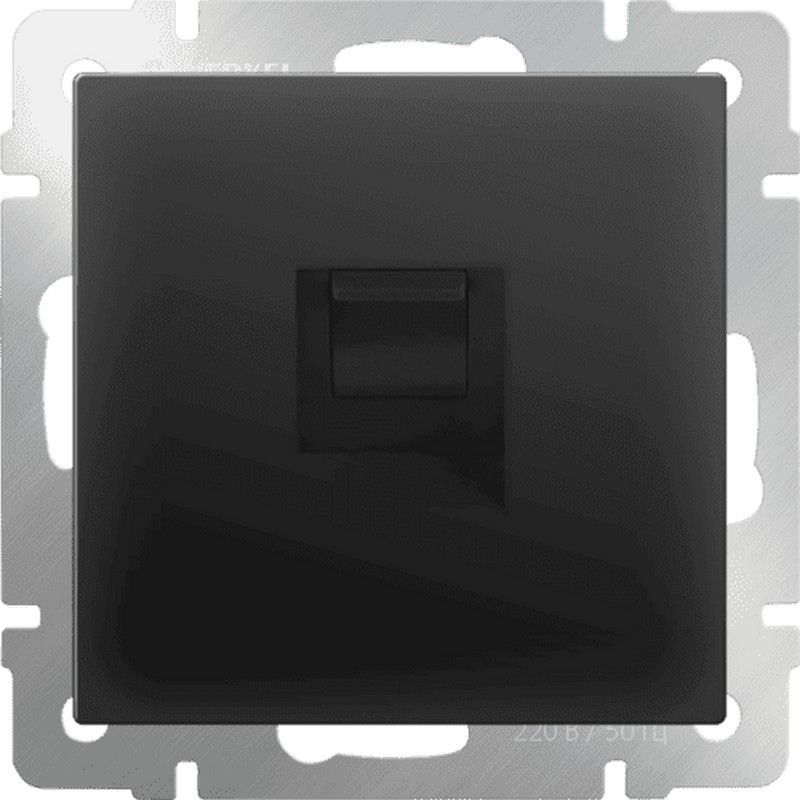 Werkel Черный матовый механизмы Розетка Werkel Ethernet RJ-45 (черный матовый) W1181008