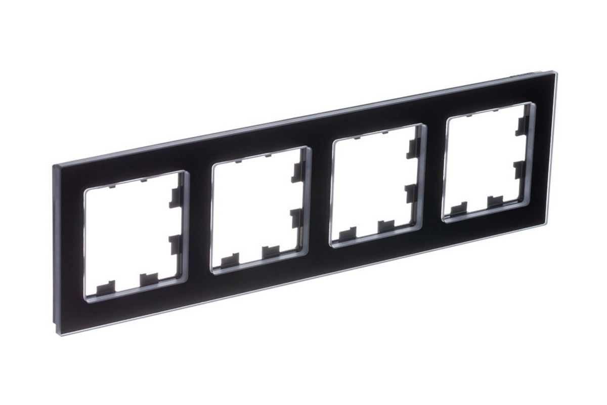 AtlasDesign Рамки Nature Рамка Systeme Electric AtlasDesign Nature Натуральное стекло Черный 4-ая ATN361004