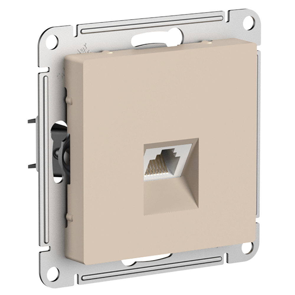 AtlasDesign Песочный Розетка Systeme Electric AtlasDesign Песочный компьютерная RJ45 кат 6A ATN001286