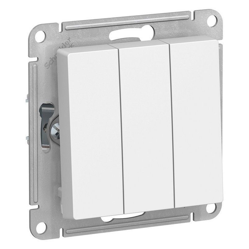 AtlasDesign Белый Выключатель 3-клавишный Systeme Electric AtlasDesign белый ATN000131
