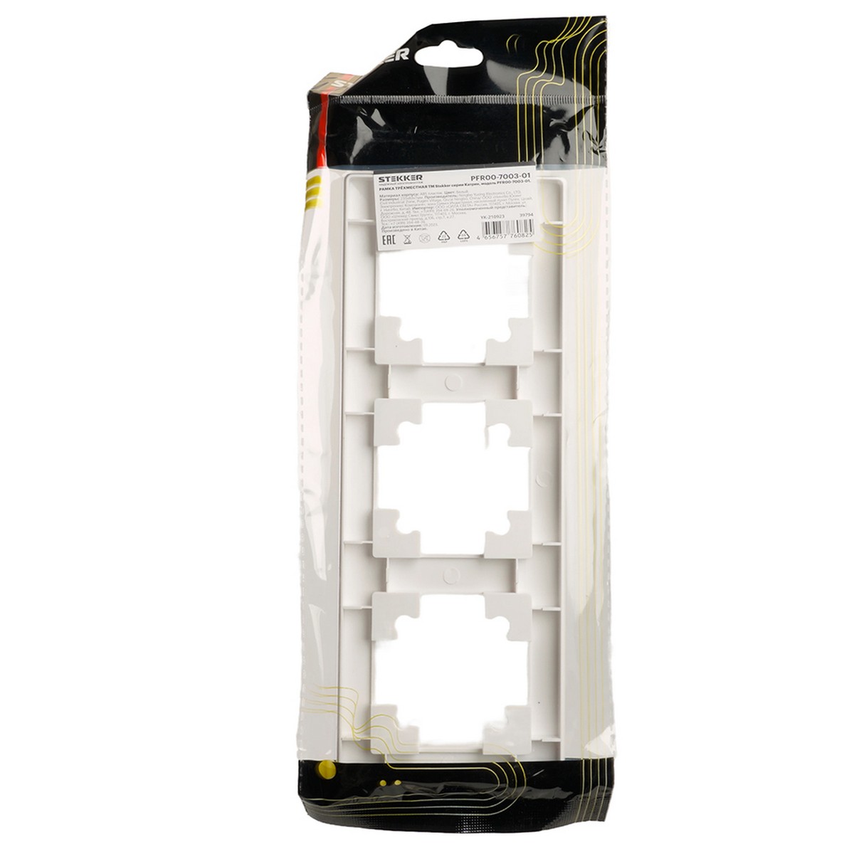 Катрин - Розетки и выключатели Stekker Рамка STEKKER PFR00-7003-01 3-ая Катрин белый 39794