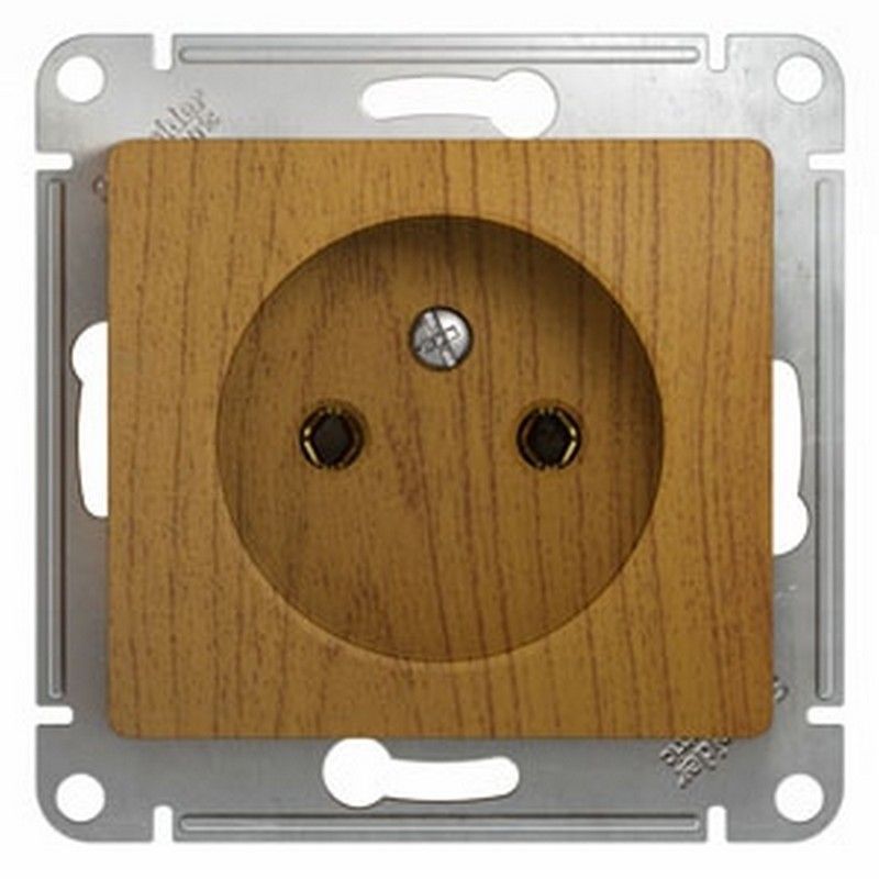 Glossa Дуб Розетка Systeme Electric Glossa Дерево Дуб без заземления GSL000541
