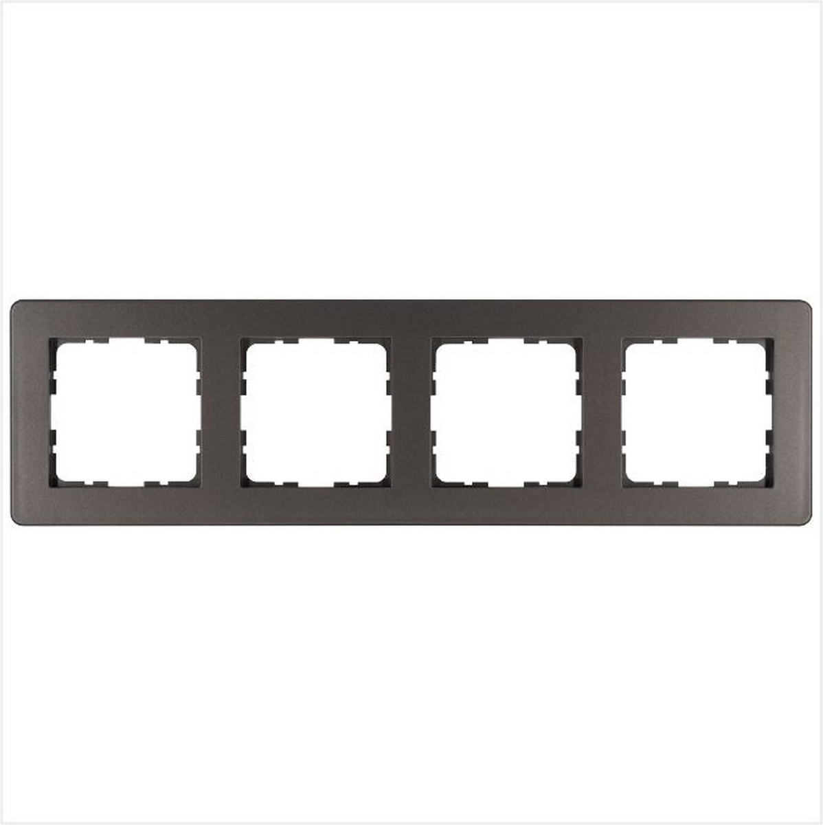 JASMART G - розетки и выключатели Рамка JASMART G-Flex 4-постовая Мокко G1104Z