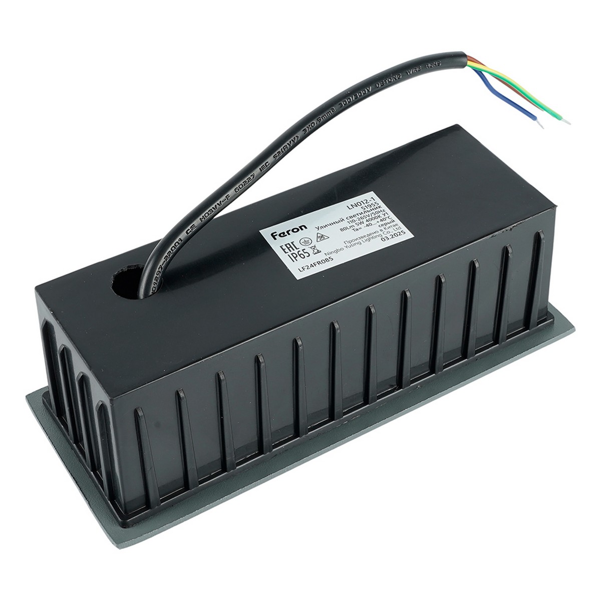 Уличные настенные светильники Светодиодный светильник Feron LN012-1 встраиваемый 5W 4000K IP65 серый 51955 