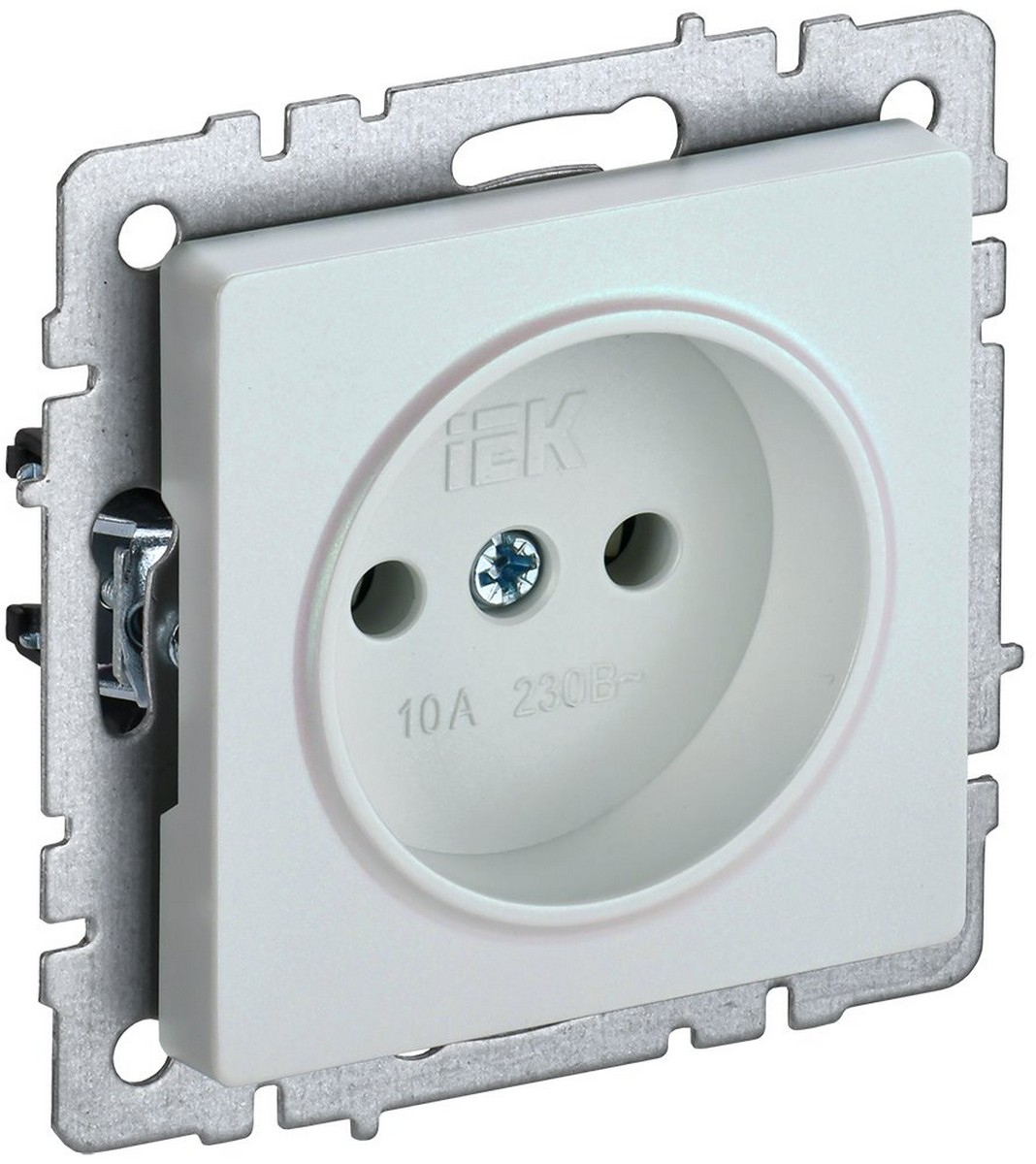 IEK Brite Жемчуг Розетка IEK BRITE б/з без шторок 10А РС10-1-0-БрЖ жемчуг BR-R10-10-K36