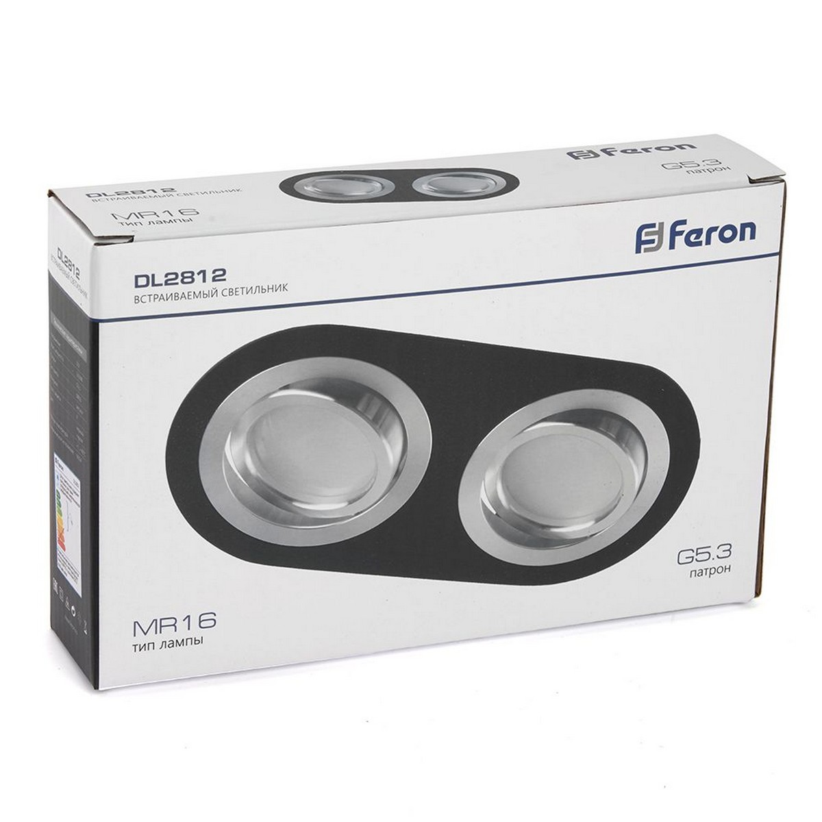 Встраиваемые светодиодные светильники Светильник потолочный встраиваемый Feron DL2812 черный 48462 
