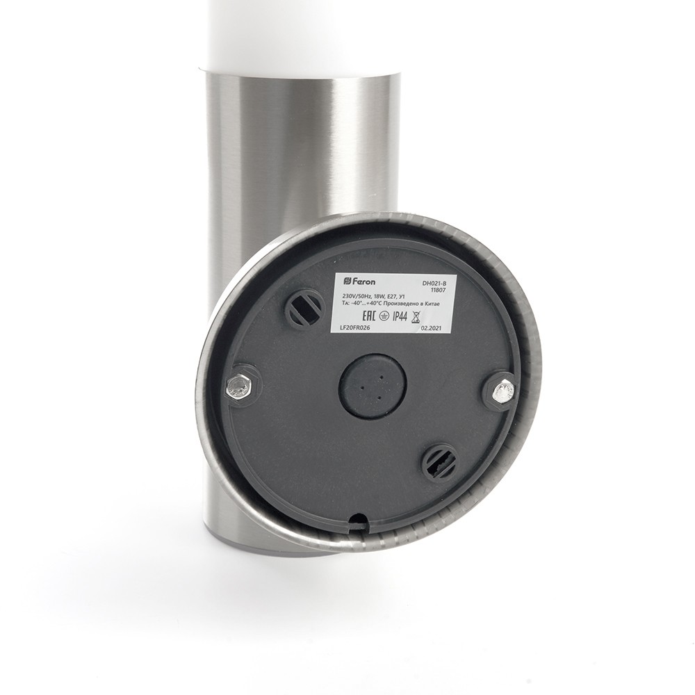 Уличные настенные светильники Светильник уличный Feron DH021-B Техно на стену вверх 18W E27 230V серебро 11807 