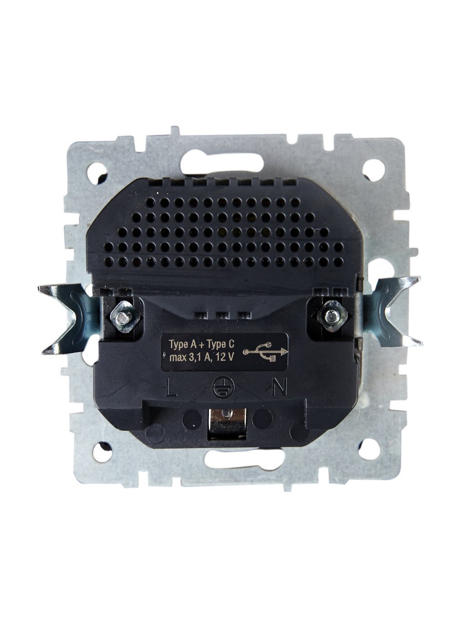 IEK Brite Бронза Розетка IEK BRITE с с/з и шторками 16А с USB A+C 18Вт РЮш11-1-БрТБ бронза BR-R14-16-U22-018-K45