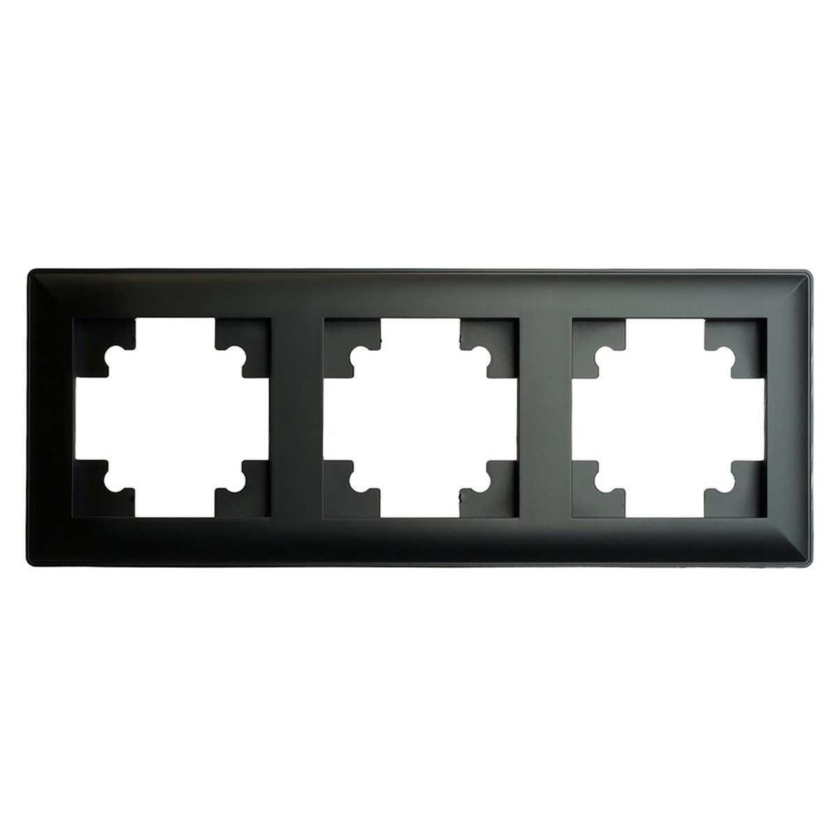 Катрин - Розетки и выключатели Stekker Рамка STEKKER PFR00-7003-05 3-ая Катрин черный 39814