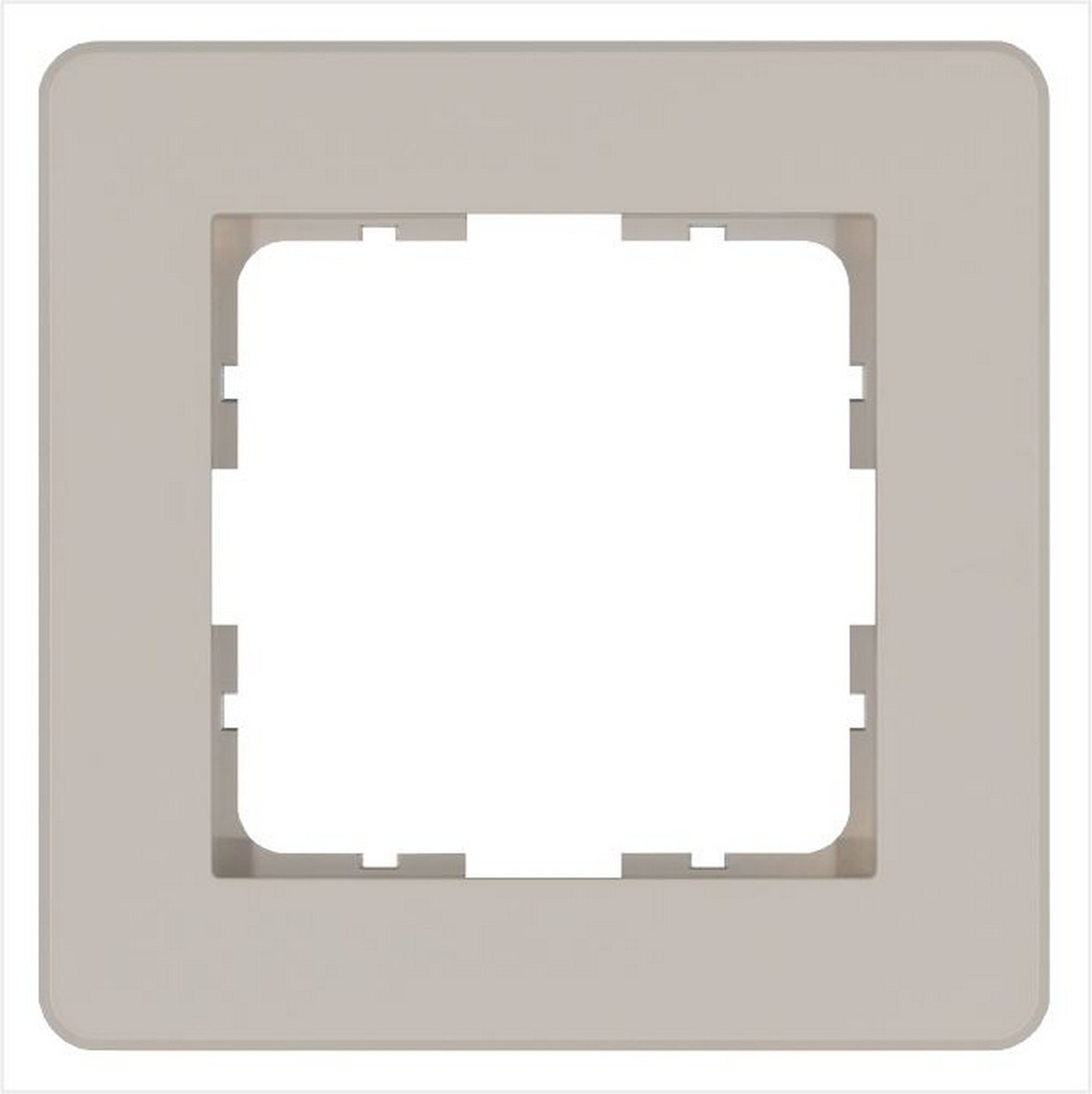 JASMART G - розетки и выключатели Рамка JASMART G-Flex 1-постовая Тауп G1101T