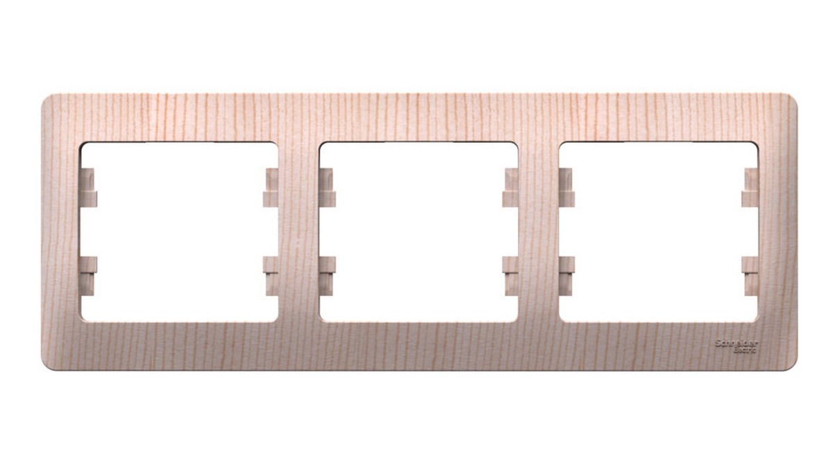 Glossa Сосна Рамка Systeme Electric Glossa Сосна 3-ая, горизонтальная GSL001503