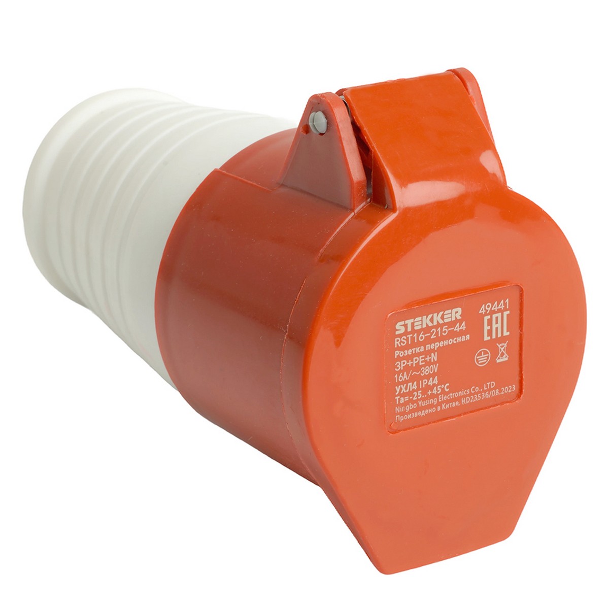 Силовые разъемы и вилки Розетка STEKKER переносная ST-215 16А 380В 3P+PE+N IP44 RST16-215-44 49441