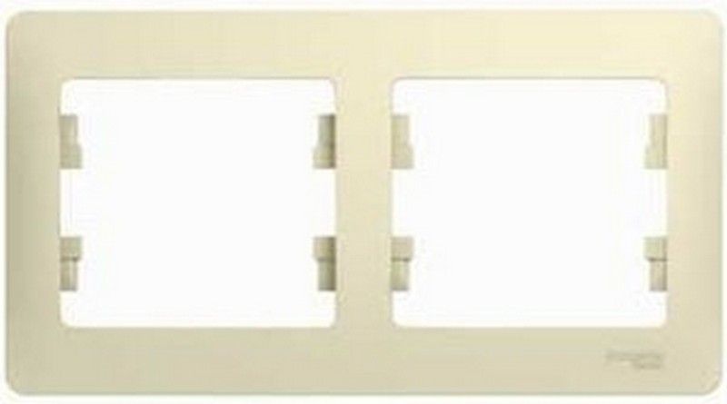 Glossa Бежевый Рамка Systeme Electric Glossa Бежевый 2-я, горизонтальная GSL000202