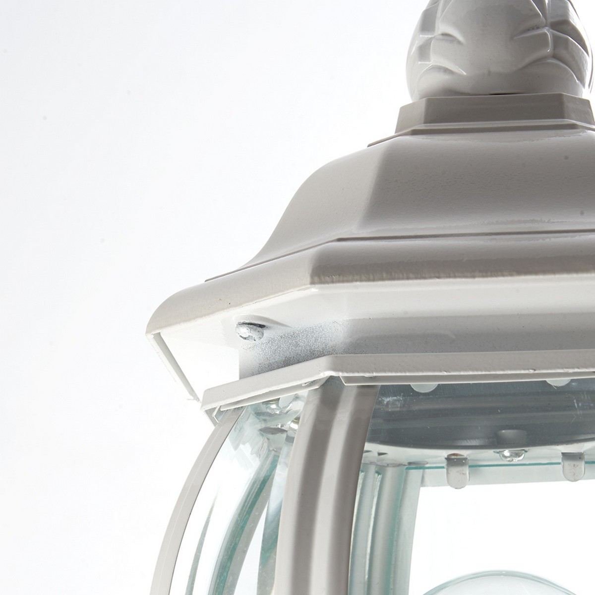 Уличные настенные светильники Светильник садово-парковый Feron PL8101 восьмигранный на стену вверх 100W E27 230V белый 11095 