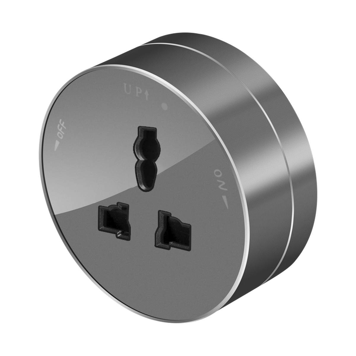 MultiTrack - Розетки и шинопровод Розетка Systeme Electric MultiTrack Графит круглая 13А/250В MTK13002G