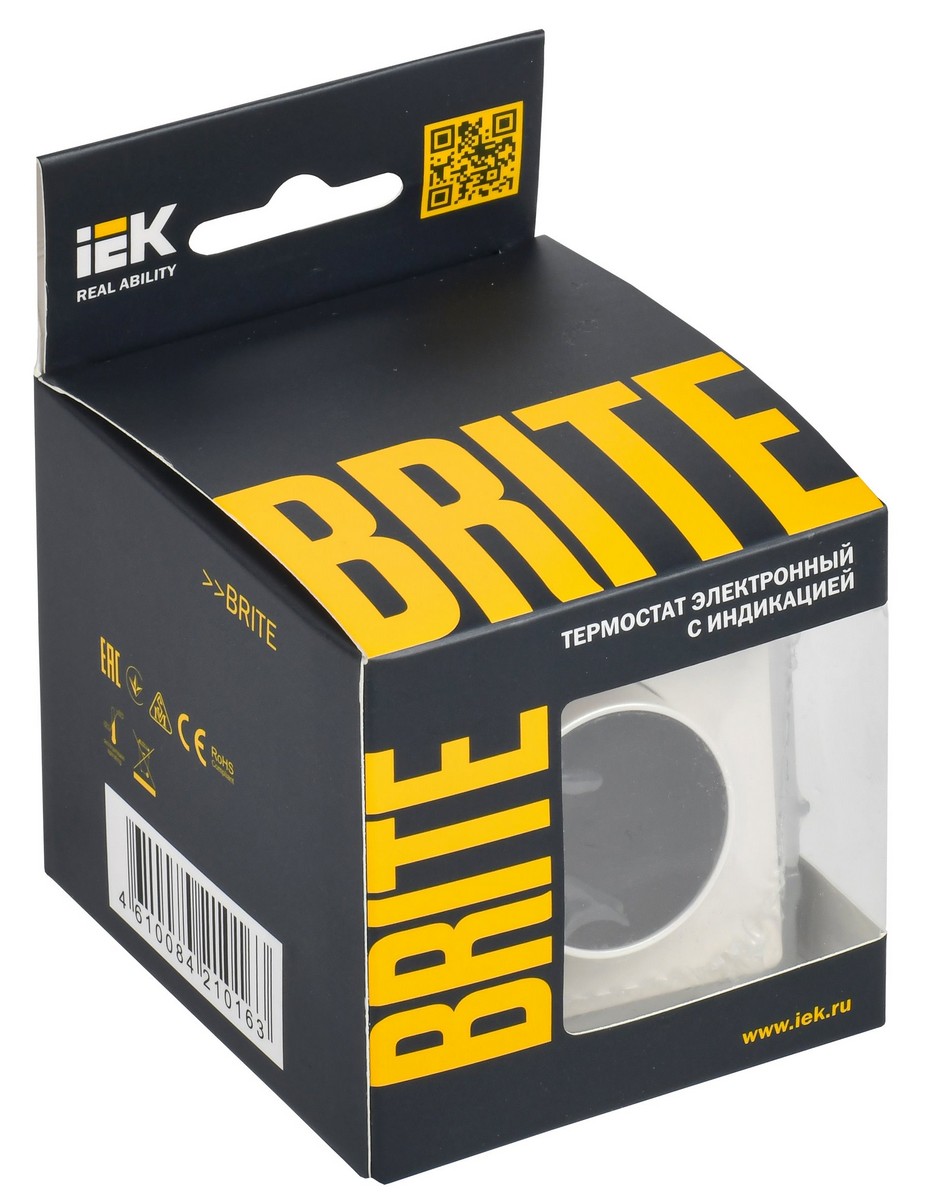 IEK Brite Жемчуг Термостат IEK BRITE BASE Жемчуг электронный с инд. ТС10-1-БрЖ (терморегулятор) BR-RT11-K36