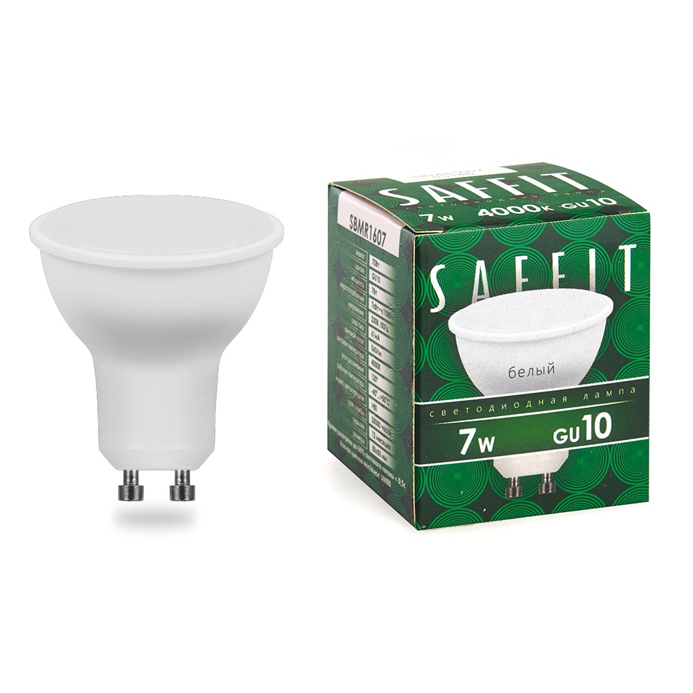 MR11/MR16/GU5.3 Лампа светодиодная SAFFIT SBMR1607 MR16 GU5.3 7W 4000K 55146 