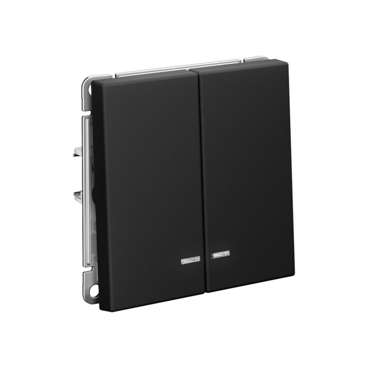 ArtGallery Карбон Выключатель Systeme Electric ArtGallery Карбон 2-клавишный с подсветкой  GAL001053