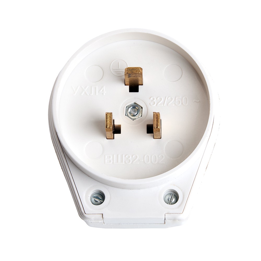 Силовые разъемы и вилки Вилка для плит STEKKER PPG32-52-20 с/з 250В 32А белый 39827 