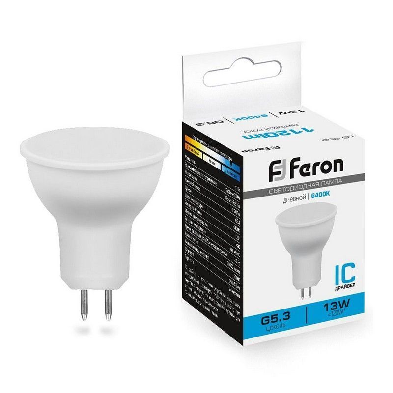 MR11/MR16/GU5.3 Лампа светодиодная Feron LB-960 MR16 G5.3 13W 6000K 38190 