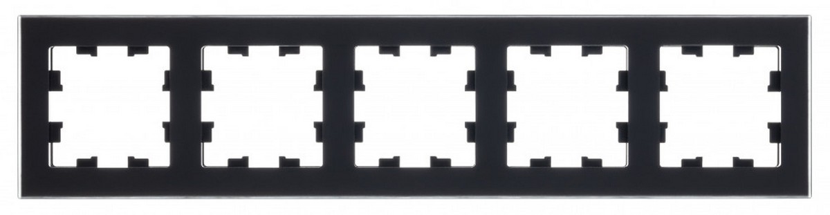 AtlasDesign Рамки Nature Рамка Systeme Electric AtlasDesign Nature Матовое стекло Черный 5-ая универсальная ATN331005