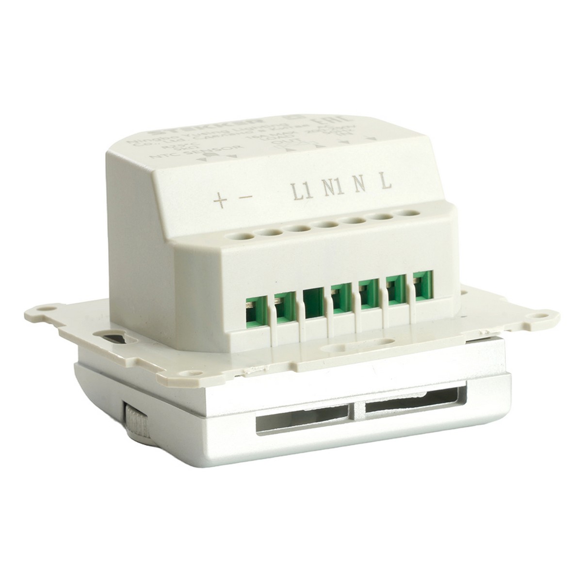 Катрин - Розетки и выключатели Stekker Терморегулятор механический STEKKER GLS00-7117-03 250V 3500W Катрин серебро 49742