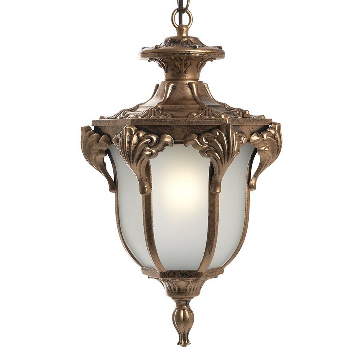 Уличные светильники на цепочке Уличный светильник Feron PL4044 шестигранный на цепочке 60W 230V E27, черное золото 11424 