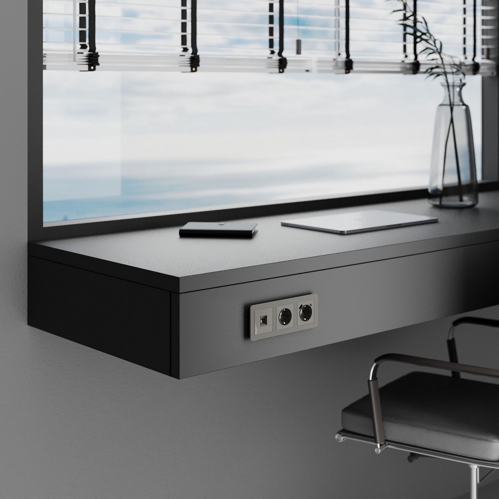 Werkel Графит акрил Розетка Werkel Ethernet RJ-45 (графит акрил) W11810440