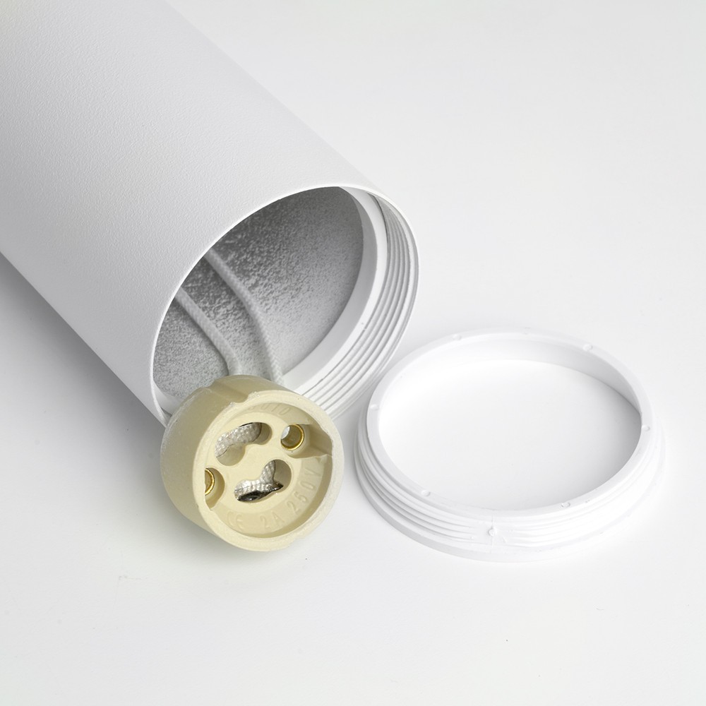 Трековые светодиодные светильники Светильник Feron AL196 трековый однофазный на шинопровод под лампу на подвесе GU10 белый 48556 