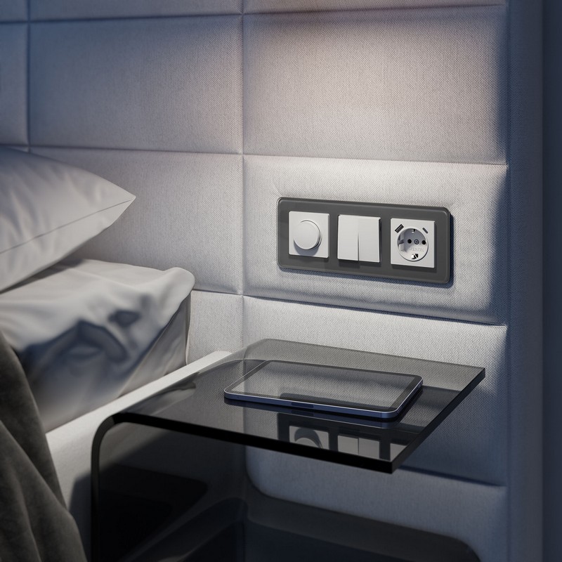 Рамки Werkel Elite Рамка Werkel из стекла на 3 поста Elite графит W0032440