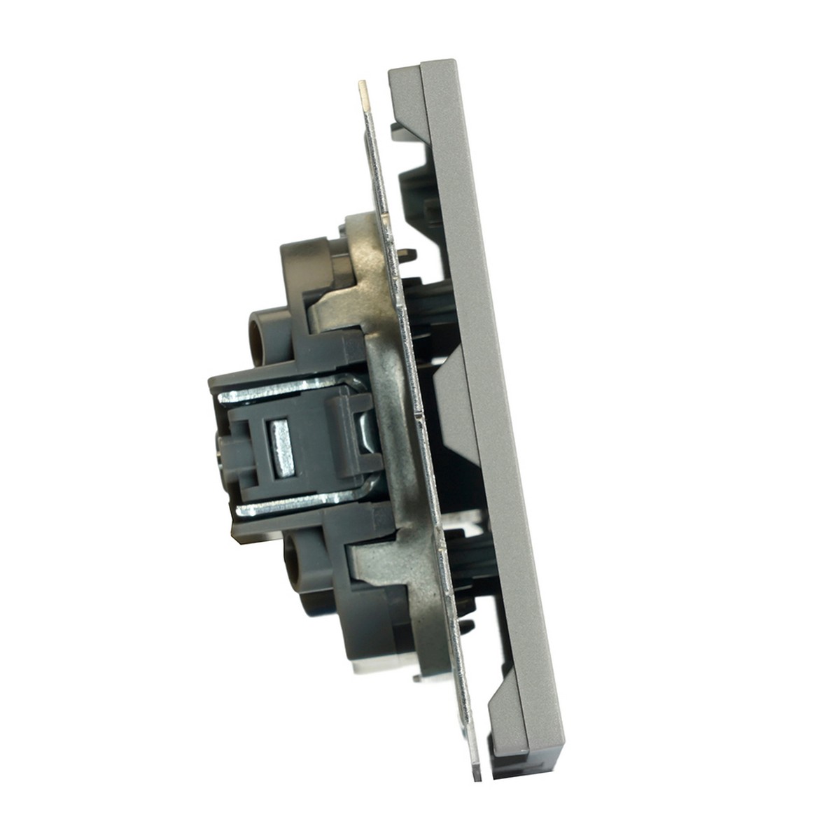 Эмили - Розетки и выключатели Stekker Розетка телевизионная 1-ая STEKKER Эмили RST00-5108-10 75 Ом 5-862МГц  платиново-серый soft touch 49953