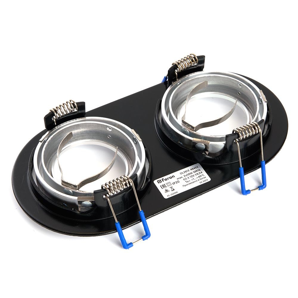 Встраиваемые светодиодные светильники Светильник потолочный встраиваемый Feron DL2812 черный 48462 