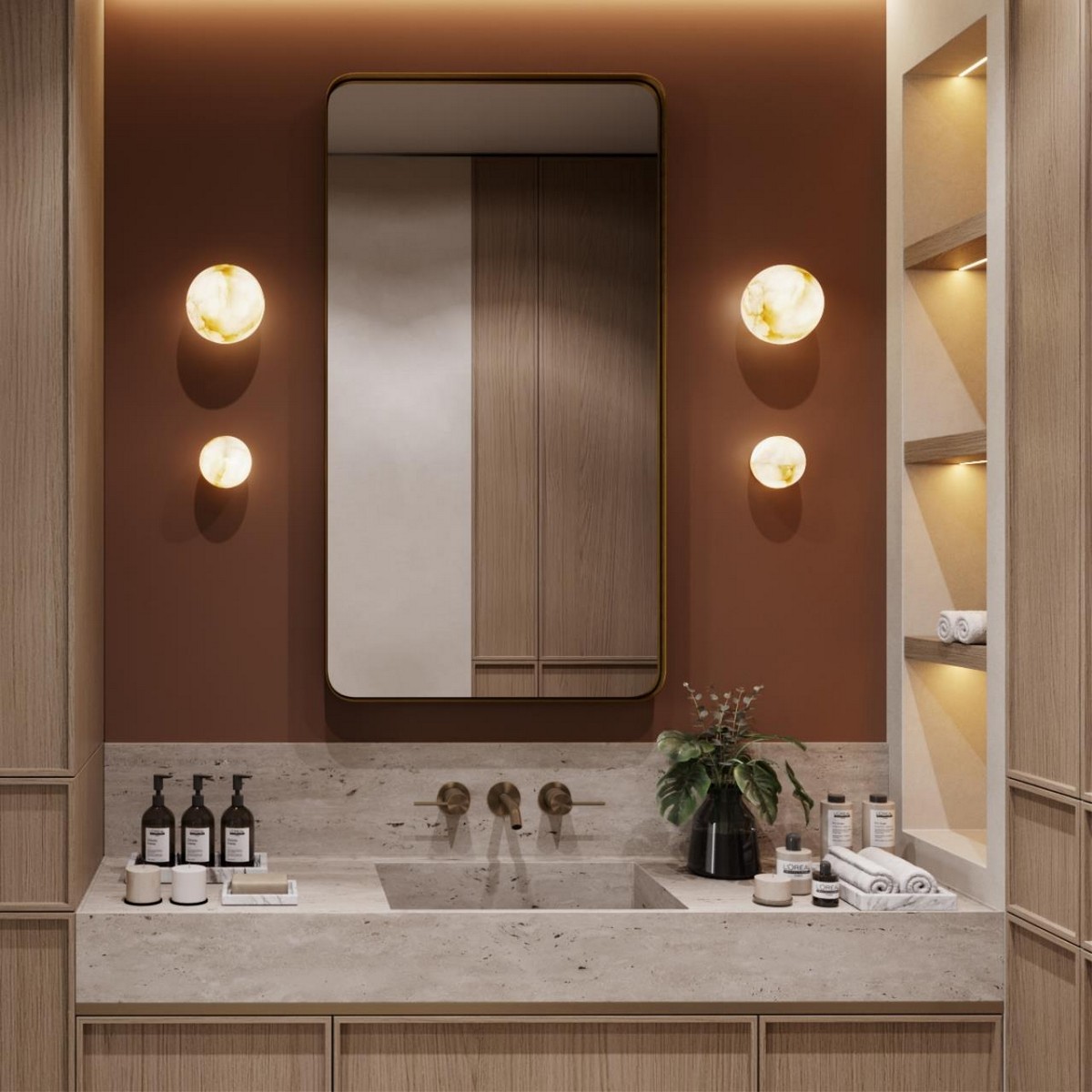 Накладные светодиодные светильники Настенно-потолочный светильник ODEON LIGHT 6684/5CLA MARBELLA 