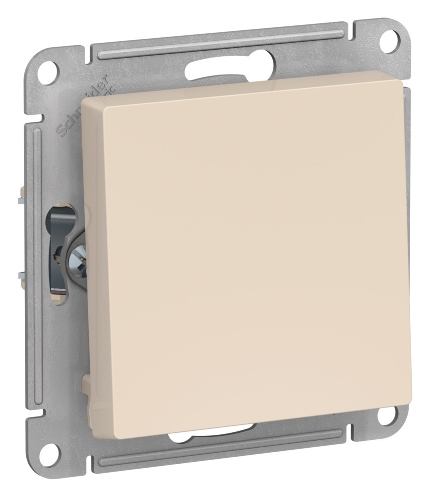 AtlasDesign Бежевый Выключатель Systeme Electric AtlasDesign Бежевый 1-клавишный 2-полюсный, 10А, механизм ATN000221