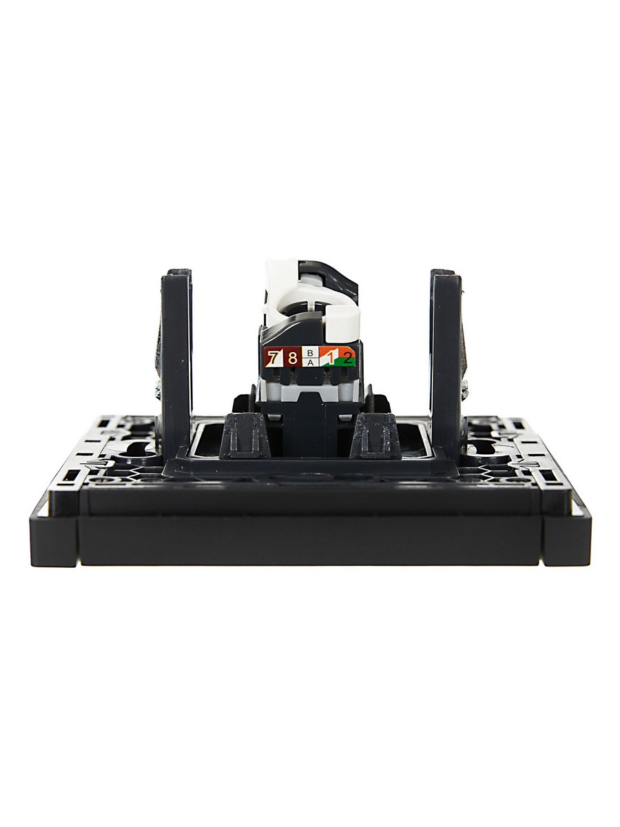 IEK FORTE&PIANO Черный Розетка IEK FORTE&PIANO Черный комп. RJ45 кат.5E FP132