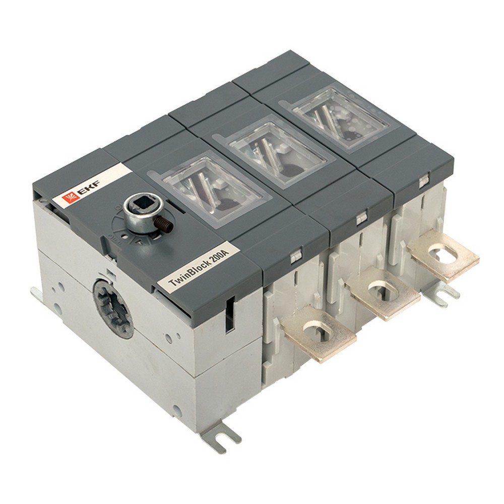 EKF Рубильник EKF PROxima 200A 3P без рукоятки управления TwinBlock tb-s-200-3p 