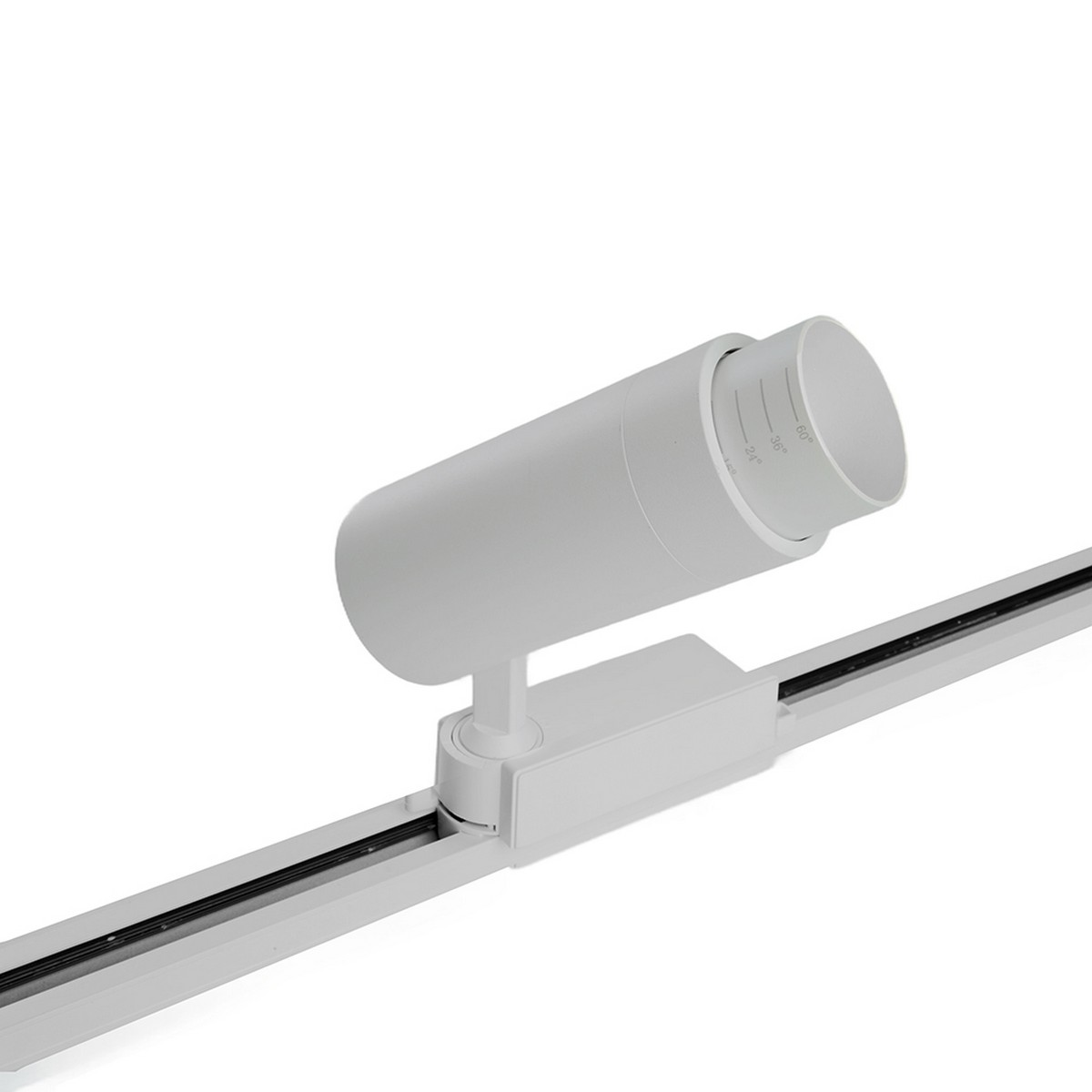 Трековые светодиодные светильники Светодиодный светильник Feron AL137 трековый 12W 4000K белый изменяемый угол освещения 15-60 град 51173 