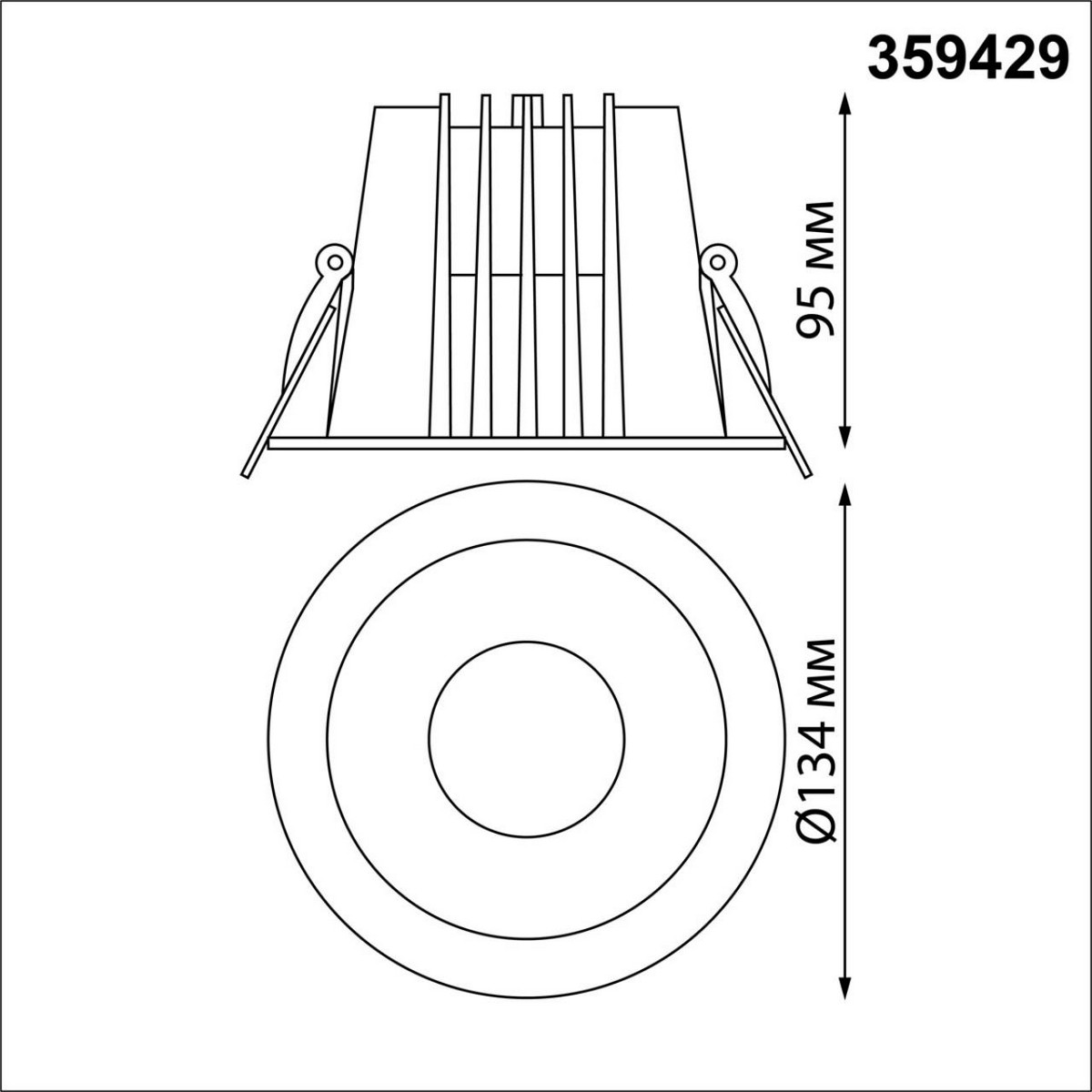 Встраиваемые светодиодные светильники Встраиваемый светодиодный светильник с переключателем цветовой температуры NOVOTECH LANG 359429 