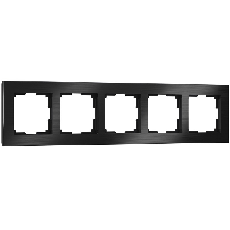 Рамки Werkel Aluminium Рамка Werkel Aluminium на 5 постов (черный алюминий) W0051708