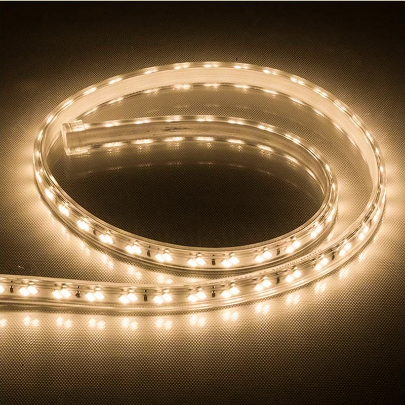 Светодиодная лента белая теплая Лента светодиодная Feron LS705 120SMD(5730)/м 11Вт/м  220V 3000K IP65 50 метров (цена за метр) 32716 