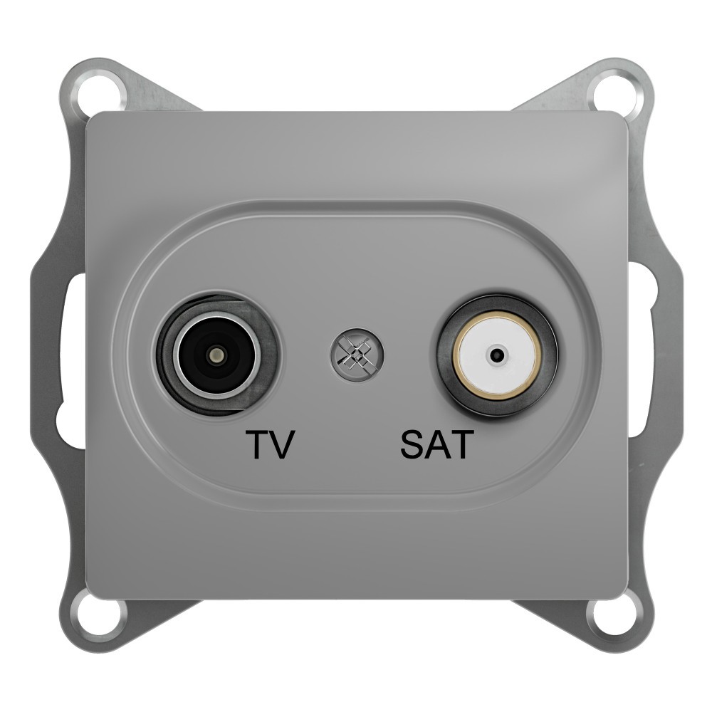 Glossa Алюминий Розетка TV-SAT Systeme Electric Glossa Алюминий одиночная 1DB GSL000397