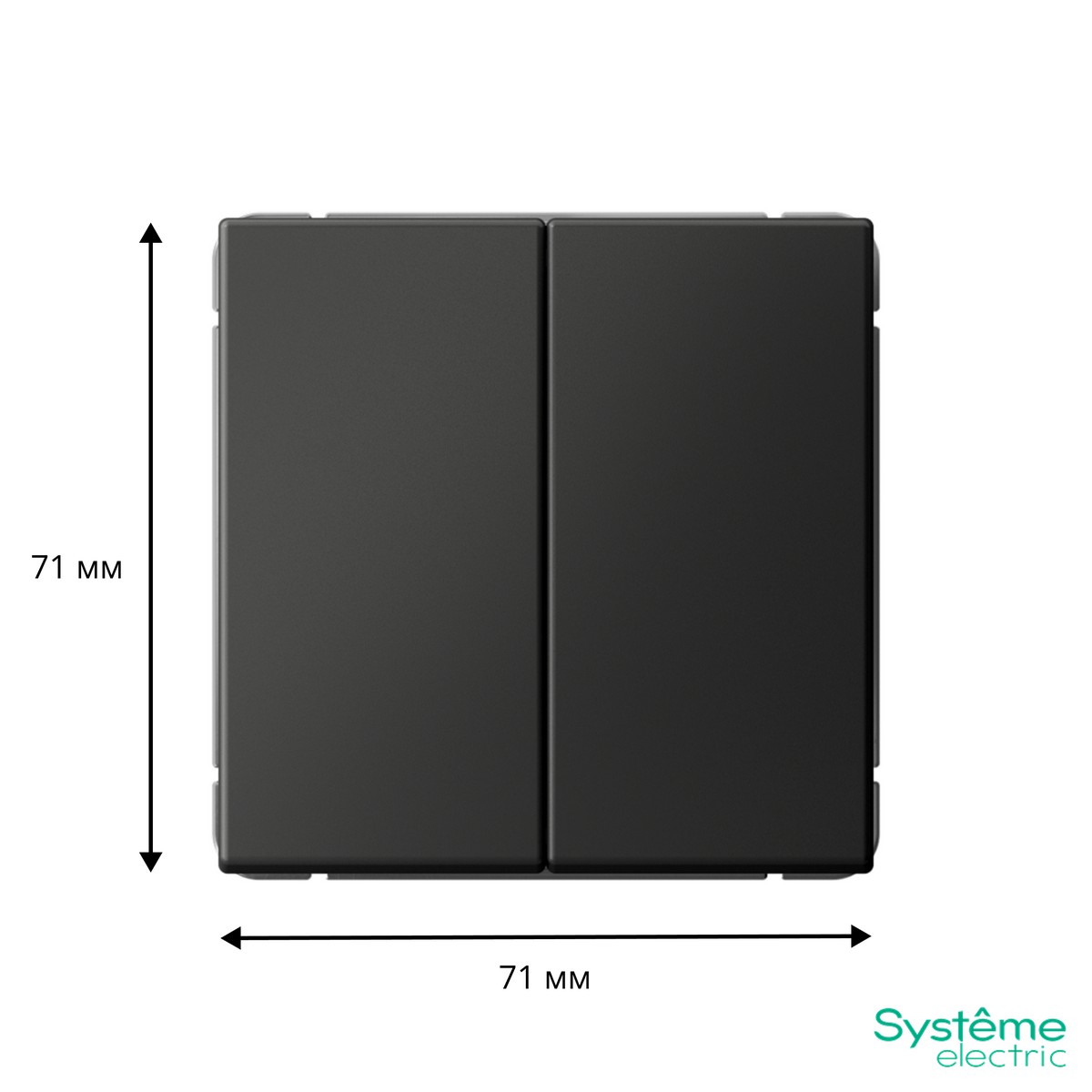 ArtGallery Базальт Переключатель SE ArtGallery Базальт 2-клавишный, быстрозажим. клем. GAL001465S