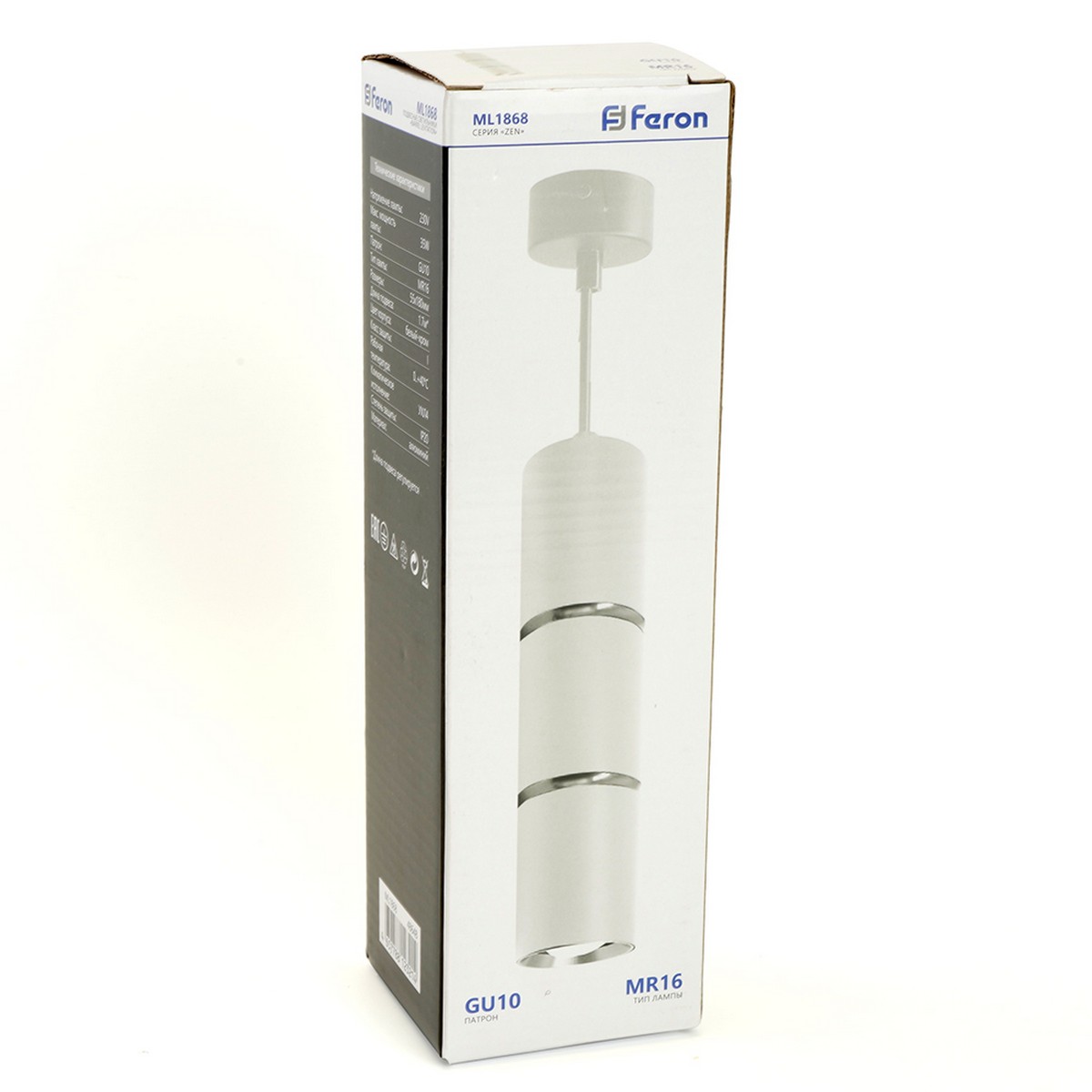 Светильники споты светодиодные Светильник спот потолочный Feron ML1868 Barrel ZEN levitation белый хром 48648 